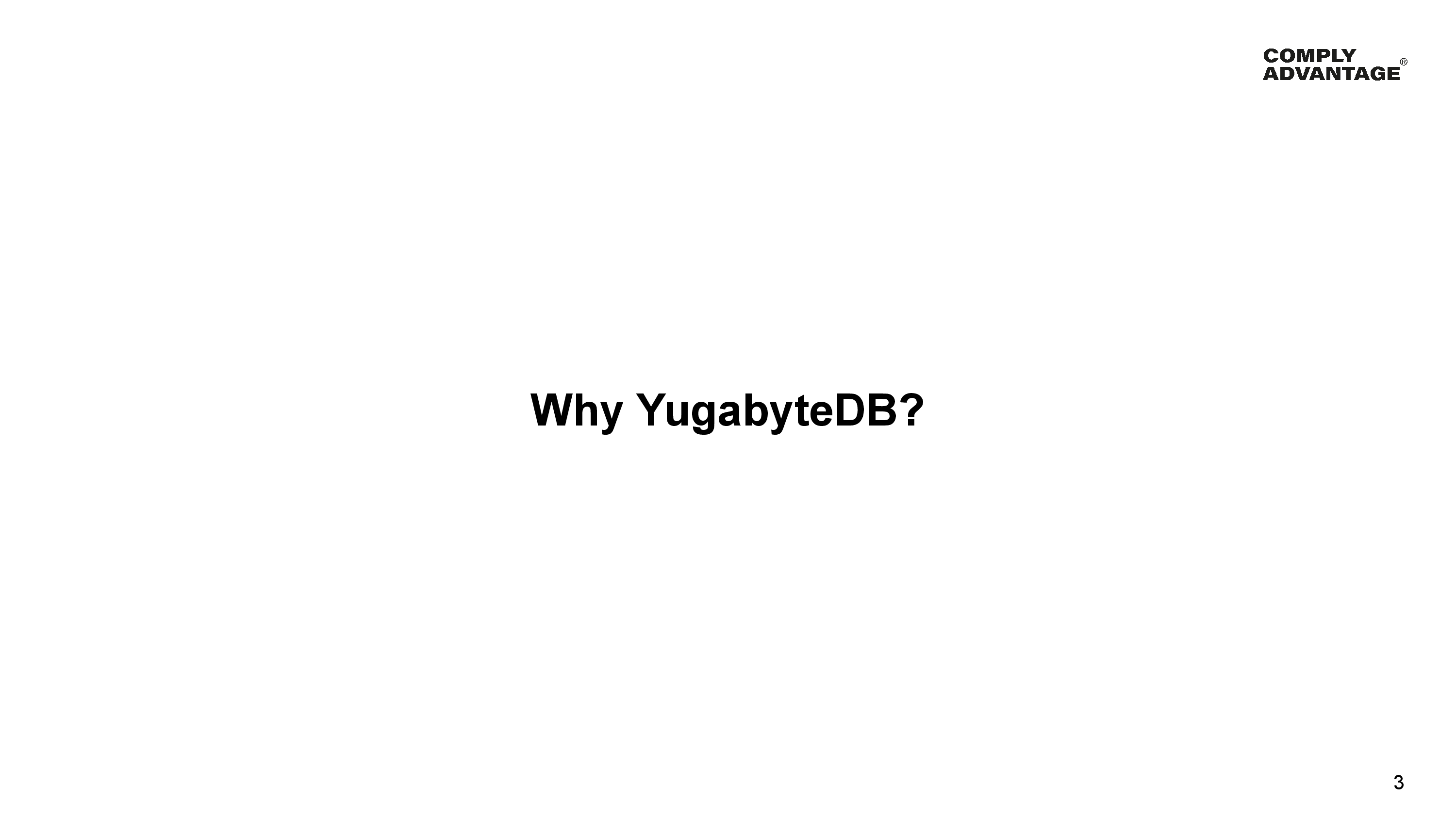 Why YugabyteDB?